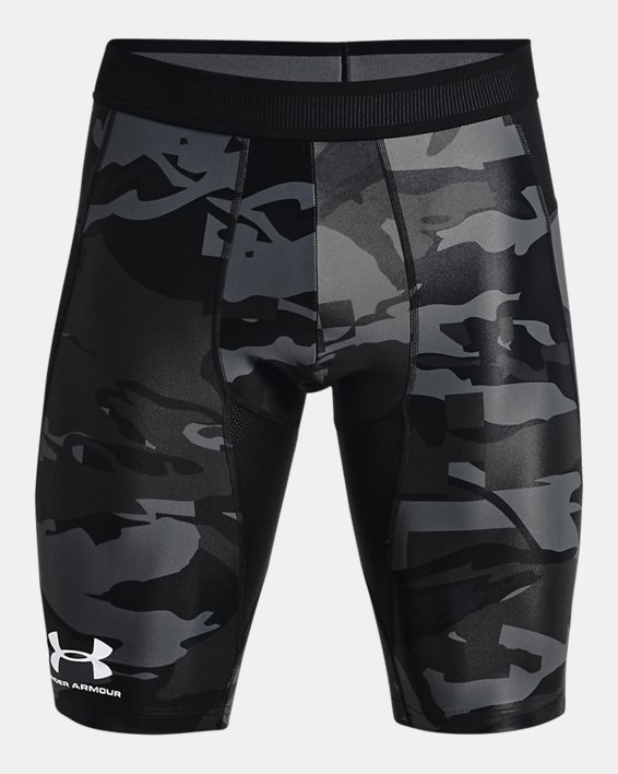 Men's UA Iso-Chill Compression Print Long Shorts, Black, pdpMainDesktop image number 4